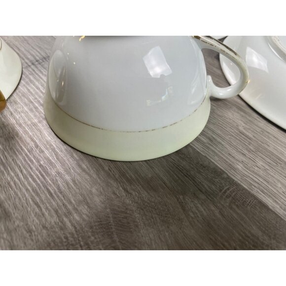 Taiyo China Tea Cup and Saucer Set Floral with Gold Trim Made in Occupied Japan - Picture 14 of 16